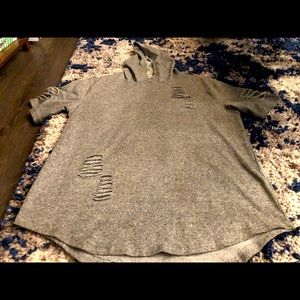 Five.By.Five ripped cutoff Hoodie